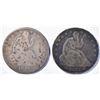 Image 1 : 1846-O, 55-O ARROWS SEATED LIBERTY HALF DOLLARS