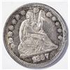 Image 1 : 1857 SEATED LIBERTY QUARTER  CH BU  NICE!!