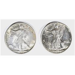 2- 1944-S WALKING LIBERTY HALF DOLLAR