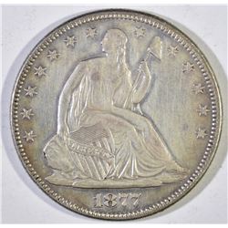 1877 SEATED LIBERTY HALF DOLLAR  AU/BU