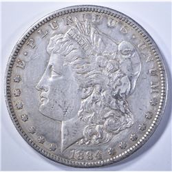1884-S MORGAN DOLLAR, AU