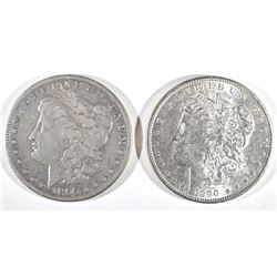 1890 CH BU & 99-S VF MORGAN DOLLARS