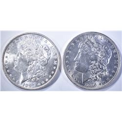 1896 & 1897 CH BU MORGAN DOLLARS