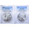 Image 1 : 2016 & 2017 AMERICAN SILVER EAGLES, PCGS MS-70