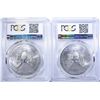 Image 2 : 2016 & 2017 AMERICAN SILVER EAGLES, PCGS MS-70