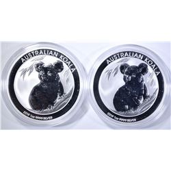 2-2019 AUSTRALIAN 1oz SILVER KOALA COINS