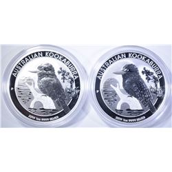 2-2019 AUSTRALIAN 1oz SILVER KOOKABURRA COINS