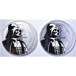 2-207 NIUE 1oz SILVER DARTH VADER COINS