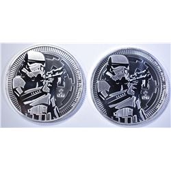2-2018 NIUE 1oz SILVER STORM TROOPER COINS