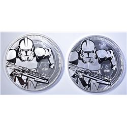 2-2019 NIUE 1oz SILVER CLONE TROOPER COINS