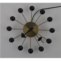 George Nelson Ball clock brass Howard Miller