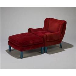 Paul László Easy chair and ottoman
