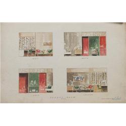 Paul László Rendering for a bedroom