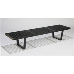 George Nelson Slat bench, black