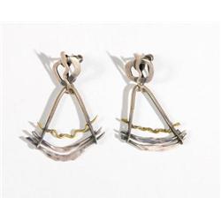 Ed Wiener Earrings, hand wrought Silver