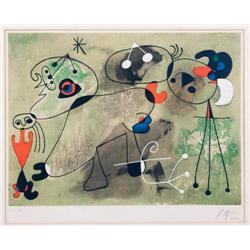 After Joan Miro Composition sur Fond Vert, 1950