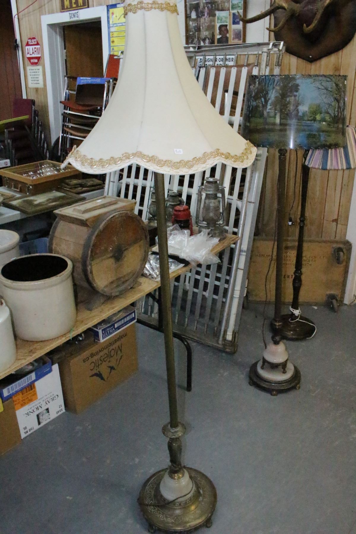 vintage marble floor lamp
