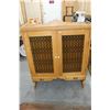 Image 1 : Bakers Cabinet (Top w/Glass in Doors & Bottom w/3 Dry Bins) - On Casters