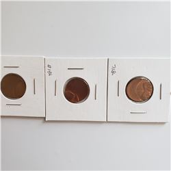 Mint Error Off Center Lincoln Cent Qty: 3