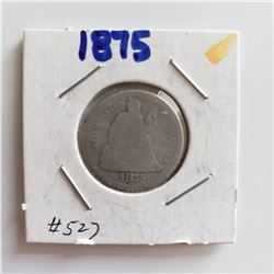 1875 Seated Liberty Dime