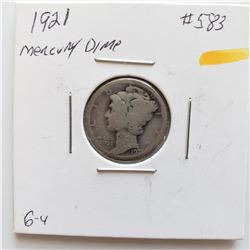 1921 Mercury Dime