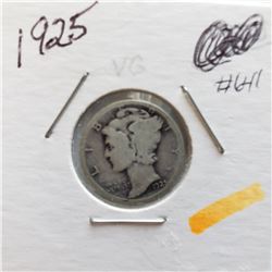 1925 Mercury Dime