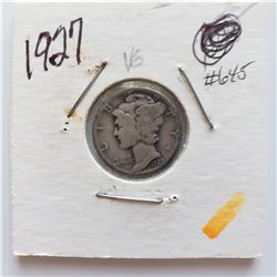 1927 Mercury Dime