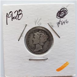1928 Mercury Dime