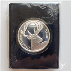 1 Oz Silver Whitetail Deer