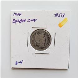1914 Barber Dime