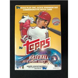 2018 TOPPS UPDATE BASEBALL BLASTER BOX (JACKIE ROBINSON DAY PATCH CARD)