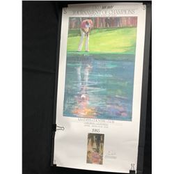 TOM KITE SIGNED 20" X 32" GOLF PRINT