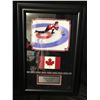 Image 1 : BRAD GUSHUE SIGNED CANADA-CURLING 2006 GOLD FRAMED PHOTO DISPLAY (GAMEDAY COA)