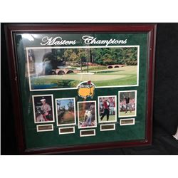 MASTERS CHAMPIONS FRAMED PHOTO DISPLAY (WOODS/ PALMER/ NICKLAUS...)