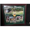 Image 1 : MASTERS CHAMPIONS FRAMED PHOTO DISPLAY (WOODS/ PALMER/ NICKLAUS...)