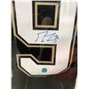 Image 2 : MARC ANDRE FLEURY SIGNED PENGUINS (34" X 42") FRAMED JERSEY (AJ SPORTSWORLD COA)