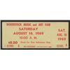Image 1 : Woodstock Authentic Unused Ticket from August 16/ 1969