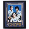 Image 1 : Erik Estrada, Robert Pine & Larry Wilcox Signed "CHiPs" 18x22 Custom Framed Photo Display (JSA COA)