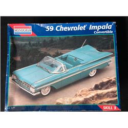 59 Chevrolet Impala Convertible Monogram Plastic Model Car Kit 1:25 Scale