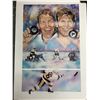 Image 1 : DUAL SIGNED DENNIS & BRETT HULL ARTIST PRINT (22" X 28")