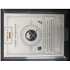 Image 2 : 2012 PANINI #8 CODY HODGSON EVENT WORN MATERIAL & AUTOGRAPHED HOCKEY CARD