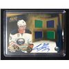 Image 1 : 2012 PANINI #103 CODY HODGSON PLAYER WORN JERSEY & AUTOGRAPHED HOCKEY CARD