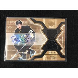 2006-07 SPx #178 Ryan Shannon JSY AU Rookie Hockey Card Auto (1140/1299)