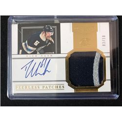 2012 PANINI #22 RICK NASH GAME WORN MATERIAL & AUTOGRAPHED HOCKEY CARD