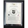 Image 2 : 2012 PANINI #40 DUSTIN BROWN GAME WORN MATERIAL & AUTOGRAPH HOCKEY CARD