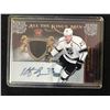 Image 1 : 2011 PANINI #20 DUSTIN BROWN GAME WORN MATERIAL & AUTOGRAPH HOCKEY CARD