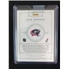Image 2 : 2012 PANINI #24 JACK JOHNSON GAME WORN MATERIAL & AUTOGRAPH HOCKEY CARD