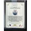 Image 2 : 2012 PANINI #33 RYAN NUGENT-HOPKINS EVENT WORN MATERIAL HOCKEY CARD