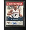 Image 1 : 2008-09 UPPER DECK AL HORFORD AUTOGRAPHED BASKETBALL CARD