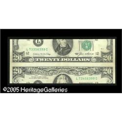 Fr. 2075-L $20 1985 Federal Reserve Note. About Uncir